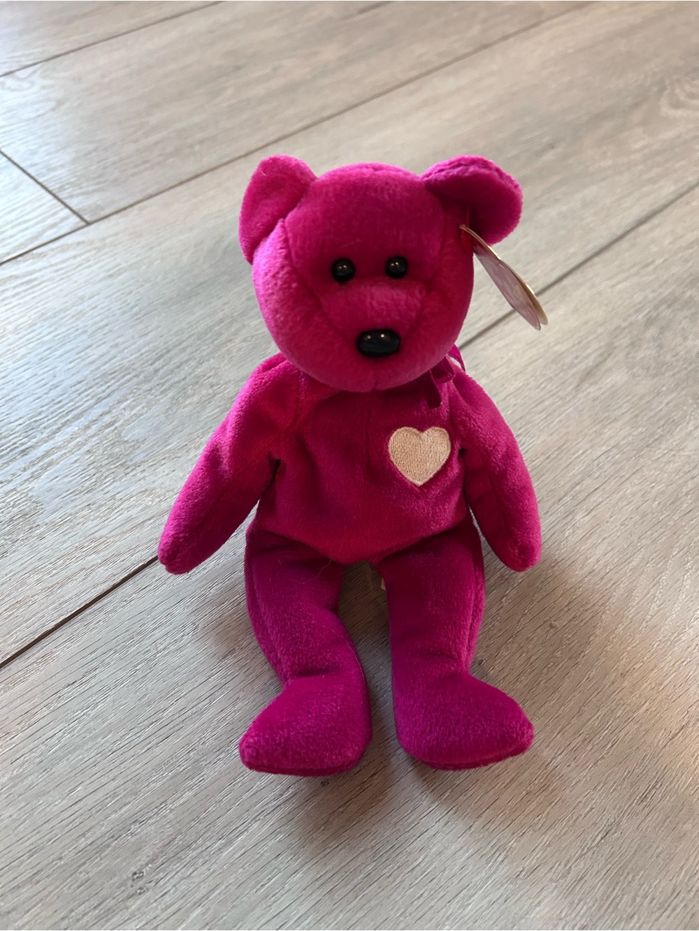 NWT Ty Beanie Baby Valentina Bear Pink Valentine Heart Retired Collectible 1998